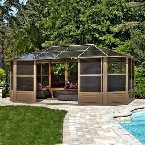 screen house metal garden gazebo|backyard screened gazebos.